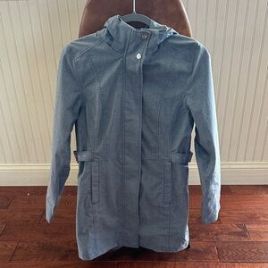 The North Face Women's Chambray Blue/Gray Rain/Trench Coat Size S
